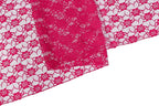 MDS Pack of 20 Wedding 12 x 108 inches Lace Table Runner for Wedding, Decorations for Birthday Parties, Banquets, Graduations, Engagements, and Runners fit Rectangle, Round Table- Magenat
