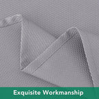 Biscaynebay Textured Fabric Tablecloths 70x108 Inches Rectangular, Silver Grey Water Resistant Spill Proof Tablecloths for Dining, Kitchen, Wedding and Parties, Machine Washable