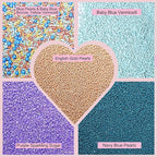 Confect Sprinkles Mix – Pack of 5 Assorted Cake & Cupcake Decorating Sprinkles – Bright Blue, Rose Gold & Gold Dragees, Baby Blue Jimmies, Purple Sparkling Sugar | Aquamarine Party Sprinkles– Vegan, Gluten-Free, Nut-Free, Soy-Free, Dairy-Free, Palm Oil...