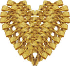 50pcs 1-1/2" Gold Satin Ribbon Bows Without Twist Ties for Gift Wrapping Packing Christmas Decoration (Gold)
