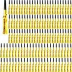 120 Pcs Glitter Bomb Noise Maker Gold Metallic Fringed Squawker Blowouts Silver Musical Blower Whistle for Birthday New Years Party Supplies Sporting Events Graduation (Gold)