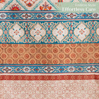 Maison d' Hermine Table Runner 100% Cotton Single Layer Table Runners 108 inches Long for Thanksgiving Christmas Decorations Home Kitchen Dining Party Wedding (Romane, 14.5" x 108")