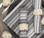 Farmhouse Napkin Ring Set of 12 - Handwoven Cotton & Jute Knot Design for Table Decor, Weddings, Dinner Parties & Everyday Dining - Decorative Adornment for Table Setting (Off White) - CLEENTABLE