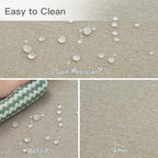 maxmill Round Linen Textured Tablecloth Spill-Proof Stainproof Wrinkle Free Washable Fabric Table Cloth for Circular Table Cover, Dining Room Buffet Banquet Parties Holiday Dinner, 70 Inch Linen