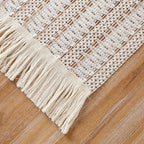 Boho Table Runner White for Home Decor 12x90 Inches Farmhouse Macrame Burlap Jute Rustic Dining Kitchen Centerpiece Bohemian Decor French Country Baby Bridal Shower Decorations