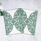 20Pcs Sage Green Laser Cut Invitation Cards With Blank Inner Sheets for Wedding Cards Bridal Shower Engagement Quinceanera Invitation (No Envelopes)