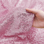 Sugargirl Pink Sequin Backdrop Curtain 4 Panels 2FTx8FT Glitter Pink Background Drapes Sparkle Photography Backdrop for Party Wedding Birthday Wall Decoration