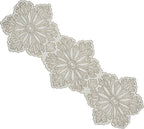 Beaded Table Runner - Elegant & Versatile Dining & Kitchen Linen for Home Decor, Weddings, Parties, Special Occasions, Modern Table Decoration & Luxury Festive Accessory (Ivory) - CLEENTABLE