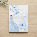 PONATIA 50 PCS Vellum Jackets for 5x7 Invitations - Vellum Paper 5x7 Jackets - 135GSM Blue Girl Butterfly Quinceanera Invitations Wraps - Transparent Cards