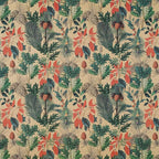 RUSPEPA Kraft Christmas Wrapping Paper Roll, Mini Roll, Watercolor Winter Botanical Design with Pinecones, Holly and Poinsettia, Kraft Gift Wrap for Xmas Holiday, Winter Party, 17 Inches x 16.4 Feet
