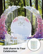 Iridescent Acrylic Crystal Garland, 49FT Diamond-Shaped Beads for Wedding Decorations, DIY Projects