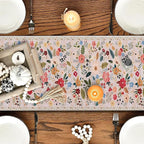 OYIMUA Boho Floral Summer Table Runner 13 x 36 Inches Colorful Flower Runners for Tables Rustic Spring Decorations for Home Indoor Outdoor Party Decor