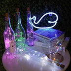 20 LED Wine Bottle Lights with Cork, 15 Pack Battery Operated Cork Shape Fairy Light Waterproof Mini Copper Silver Wire String Lights for Party, Wedding, Christmas, Bedroom Decoration(Colorful)