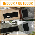 Ottomanson 2'7" x 9'10" Hallway Runner with Scraper Pile - Extra Durable Non-Slip Rug Mat for Indoor & Outdoor Use - Ideal for Kitchen, Entryway & Garage - High-Traffic Carpet, Black