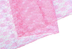 MDS Pack of 10 Wedding 12 x 108 inches Lace Table Runner for Wedding, Decorations for Birthday Parties, Banquets, Graduations, Engagements, and Runners fit Rectangle, Round Table- Pink