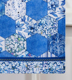 Maison d' Hermine Table Runner 100% Cotton Double Layer Table Runners 108 inches Long Decorative for Home Kitchen Dining Party Wedding Bridal Shower Spring Summer (Summer Blues, 14.50" x 108")