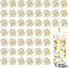 100 PCS Artificial Floating Beads for Centerpieces Vases, Gold 8+3mm String Beads for Wedding Party Faux Pearl String for Decorating, String Pearls for Crafts Vase Filler