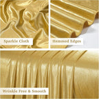 20ft x 10ft Gold Sequin Backdrop Curtain for Parties, Wrinkle Free Thick Glitter Photo Backdrop Drapes 4 Panels 5x10FT Back Drop Cloth Shiny Fabric for Wedding Birthday Photography Background