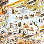 Mooker 16 Rolls Washi Tape Set - Decorative Tape Egyptian Style, Craft Tape for Journaling Supplies, Scrapbooking Supplies, Journaling Supplies, DIY Crafts, Junk Journal Supplies, Scrapbook Paper