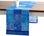 Maison d' Hermine Table Runner 100% Cotton Single Layer Table Runners 108 inches Long Decorative for Home Kitchen Dining Party Wedding Bridal Shower Spring Summer (Indigo Love, 14.50" x 108")