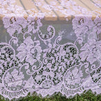 TINWIN Purple Lace Tablecloth 60x120 Inch Rectangle Vintage Runner Eyelash Fabric for Kitchen Dining Picnic Table Wedding Decor for Home Decoration Tea Party