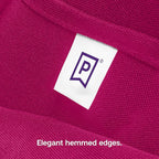 Gee Di Moda Square Tablecloth - 52 x 52 Inch Fuchsia Table Cloth for Small Square or Round Tables - Heavy Duty Washable Fabric - for Buffet Table, Holiday Party, Dinner, Wedding & Baby Shower