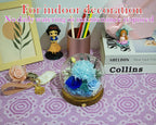 Valley of Rain & Forest Long-Lasting Real Flowers, Unique Floral Gift for You to Send Love for All Occasions, for Indoor Decoration (Light Blue Carnation, Blue Rose, Light Blue Rose)