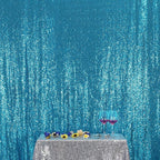 Poise3EHome 6FT x 8FT Turquoise Sequin Photography Backdrop Curtain for Party Decoration