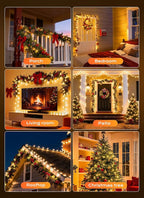 Minetom LED Clear Christmas String Lights, 100 Count 33 Feet LED Christmas Lights Bulb, Christmas Decorations Indoor, White Christma Tree Lights for Indoor Outdoor Xmas Wedding Party Festival