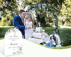 Greenery Wedding Memorial Sign, 6 x 8 Inch White Arch Acrylic Wedding Sign with Holder, Wedding Decoration, Wedding Supplies