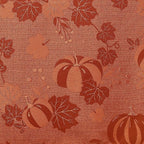 Smiry Thanksgiving Table Runner, 13x72 Inch Waterproof Fabric Damask Table Runner for Harvest Parties and Holidays, Terracotta