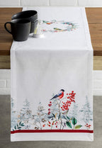 Maison d' Hermine Table Runner 100% Cotton Single Layer Table Runners 48 inches Long Decorative for Home Kitchen Dining Party Baby Shower Wedding Bridal Shower (Morzine, 14.50" x 48")