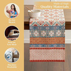 Maison d' Hermine Table Runner 100% Cotton Single Layer Table Runners 72 inches Long for Thanksgiving Christmas Decorations Home Kitchen Dining Party Wedding (Romane, 14.5" x 72")