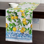 Maison d' Hermine Table Runner 100% Cotton Double Layer Table Runners 108 inches Long Decorative for Home Kitchen Dining Party Baby Shower Wedding Bridal Shower Spring Summer (Cedrat, 14.50" x 108")