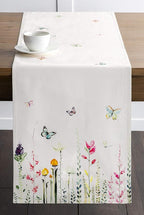 Maison d' Hermine Table Runner 100% Cotton Double Layer Table Runners 72 inches Long Decorative for Home Kitchen Dining Party Wedding Bridal Shower Spring Summer (Botanical Fresh, 14.50" x 72")
