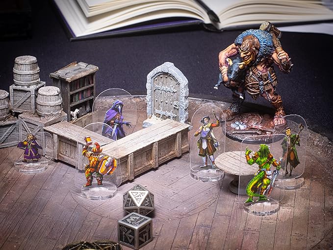 Arcknight Flat Plastic Miniatures: Wildlands; 62 Unique Wilderness-Themed Minis for DND 5e and Pathfinder; Affordable, Skinny Figurines for Dungeons and Dragons and Other Tabletop RPG Games