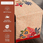 Maison d' Hermine Table Runner 100% Cotton Double Layer Table Runners 72 inches Long for Thanksgiving Christmas Decorations Home Kitchen Dining Party Wedding (Kalahari, 14.5" x 72")