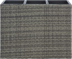 SAFAVIEH Outdoor Collection Rita Grey/Brown Woven Rectangular Flower Rack