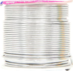 Mandala Crafts 16 Gauge Anodized Aluminum Craft Wire for Jewelry Making – 390 FT Colored Flexible Silver Black Wire - Bendable for Bonsai Armature Crafting Sculpting