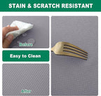 Biscaynebay Textured Fabric Tablecloths 60x108 Inches Rectangular, Silver Grey Water Resistant Spill Proof Tablecloths for Dining, Kitchen, Wedding and Parties, Machine Washable