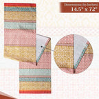 Maison d' Hermine Table Runner 100% Cotton Single Layer Table Runners 72 inches Long Decorative for Home Kitchen Dining Party Baby Shower Wedding Bridal Shower Spring Summer (Provence, 14.50" x 72")