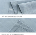 maxmill Lux Faux Linen Table Cloth with Slubby Texture Wrinkle Resistant Anti-Shrink Soft Tablecloth for Kitchen Dining Tabletop for Buffet Banquet Parties Rectangle 60 x 140 Inch Slate Blue