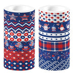 Washi Tape 12 Rolls Washi Tape Set Patriotic Packing Tape American Flag Washi Masking Tape Decorative Paper Stickers Decorative Tape for Gifts Wrapping DIY Art Crafts