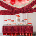 KatchOn, XtraLarge Red Fringe Banner - Pack of 2 | Ceiling Tinsel for Red Streamers Party Decorations | Streamers for Cherry Party Decorations, Bridal Shower Decor, Halloween, Christmas Decorations