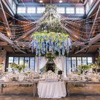12 Pack Royal Blue Wisteria Hanging Flowers Garland, 3.77 Feet Artificial Flower Vines, Fake Wisteria, Artificial Vines Hanging Garland for Backdrop Outdoor Yard Garden Decor