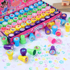 JOYIN 50 Pcs FairyTale's Themed Stamps for Kids - Self-Ink Stamps with 50 Designs for Birthday Party Favor, Carnival Prizes, Goodie Bag, Halloween, Christmas (Mermaid, Princess, Unicorn Stampers)