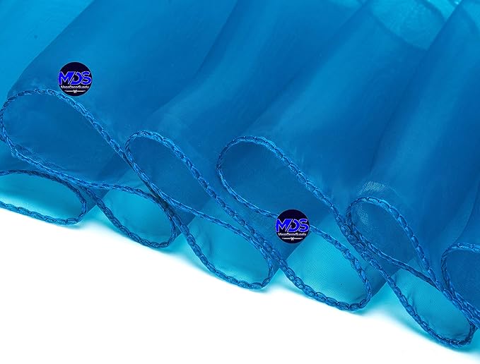 MDS Pack of 75 PCS Organza Chair Sashes Wider Dining Chair Bows Ribbon Tie Back for Wedding Party Birthday Bridal Shower Reception Event Banquet Home Chair Cover Decoration - Dark Teal