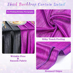 Back Drop Curtains for Parties 9.6x8FT Purple Background Drapes Shimmer Photo Photography for Hallween Ceremony Home Decorations(2 Panels 4.8x8FT)