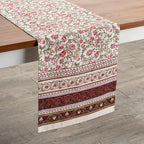 Maison d' Hermine Table Runner 100% Cotton Double Layer Table Runners 72 inches Long for Thanksgiving Christmas Decorations Home Kitchen Dining Party Wedding (Reveillon Au Jardin, 14.5" x 72")