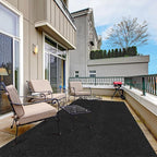 Ottomanson 3'11" x 40' Hallway Runner with Scraper Pile - Extra Durable Non-Slip Rug Mat for Indoor & Outdoor Use - Ideal for Kitchen, Entryway & Garage - High-Traffic Carpet, Black